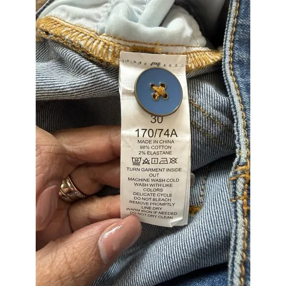 Kate Spade Hight waist Cropped Flare Denim Women’s Blue Pant Cotton Size 30 - Picture 9 of 11